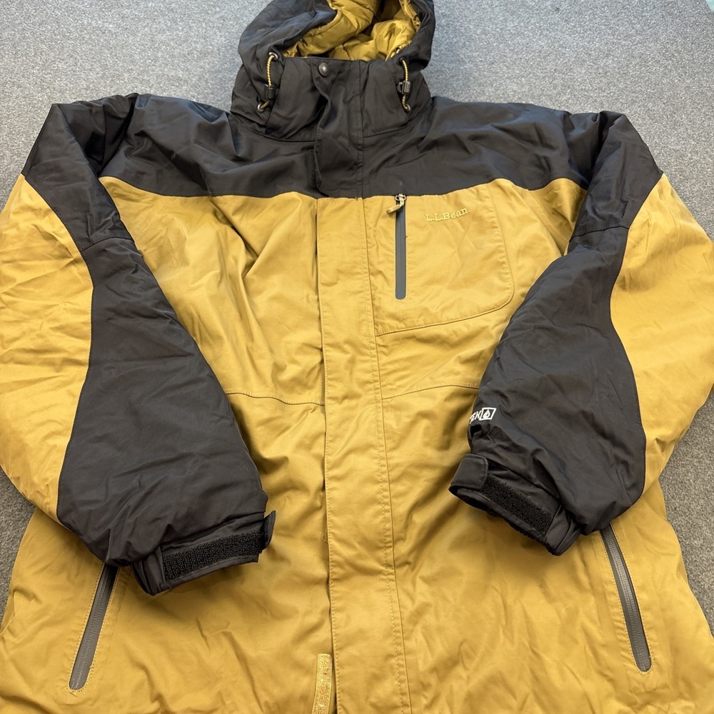 L.L. Bean Jacket Mens Large Gold‎ Tek 290708 Rugged Ridge Parka Ski Coat
